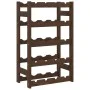 Wine rack for 20 bottles solid brown pine wood by , Wine racks - Ref: Foro24-373390, Price: 35,20 €, Discount: %