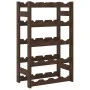 Wine rack for 20 bottles solid brown pine wood by , Wine racks - Ref: Foro24-373390, Price: 35,20 €, Discount: %