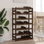 Wine rack for 42 bottles solid brown pine wood by , Wine racks - Ref: Foro24-373392, Price: 53,87 €, Discount: %