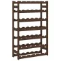 Wine rack for 42 bottles solid brown pine wood by , Wine racks - Ref: Foro24-373392, Price: 53,87 €, Discount: %