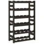 Wine rack for 30 bottles solid black pine wood by , Wine racks - Ref: Foro24-373402, Price: 46,42 €, Discount: %