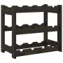Wine rack for 12 bottles solid black pine wood by , Wine racks - Ref: Foro24-373399, Price: 18,61 €, Discount: %