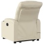 Sillón reclinable de masaje de pie cuero artificial color crema en Sillones | Comprar online en Foru.es