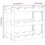 Wine rack for 12 bottles solid black pine wood by , Wine racks - Ref: Foro24-373399, Price: 18,61 €, Discount: %