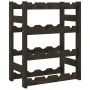 Wine rack for 16 bottles solid black pine wood by , Wine racks - Ref: Foro24-373400, Price: 32,79 €, Discount: %
