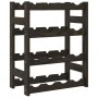 Wine rack for 16 bottles solid black pine wood by , Wine racks - Ref: Foro24-373400, Price: 32,79 €, Discount: %