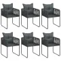 Set de comedor de jardín de 7 piezas PVC ratán negro y marrón de , Conjuntos de jardín - Ref: Foro24-3060109, Precio: 617,51 ...