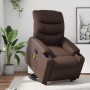 Sillón reclinable de masaje de pie de cuero sintético marrón en Sillones | Comprar online en Foru.es