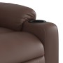 Sillón reclinable de masaje de pie de cuero sintético marrón en Sillones | Comprar online en Foru.es