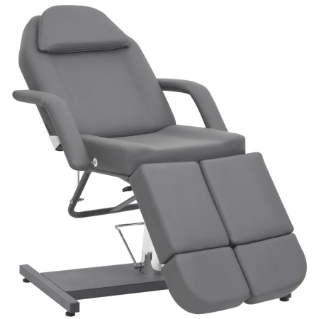 Sillón de salón de belleza cuero sintético gris 180x62x78 cm de , Sillones de masaje - Ref: Foro24-110269, Precio: 528,87 €, ...