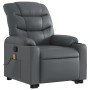 Sillón reclinable de masaje de pie cuero artificial gris en Sillones | Comprar online en Foru.es