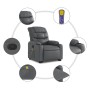Sillón reclinable de masaje de pie cuero artificial gris en Sillones | Comprar online en Foru.es