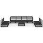 Juego de muebles de jardín 9 piezas negro madera madera pino de , Conjuntos de jardín - Ref: Foro24-3075438, Precio: 616,05 €...