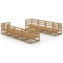 Muebles de jardín 9 piezas marrón miel madera maciza de pino de , Conjuntos de jardín - Ref: Foro24-3075377, Precio: 584,09 €...