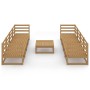 Muebles de jardín 9 piezas marrón miel madera maciza de pino de , Conjuntos de jardín - Ref: Foro24-3075377, Precio: 584,09 €...