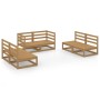 Muebles de jardín 6 piezas marrón miel madera maciza de pino de , Conjuntos de jardín - Ref: Foro24-3075412, Precio: 392,79 €...