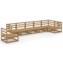 Muebles de jardín 7 piezas marrón miel madera maciza de pino de , Conjuntos de jardín - Ref: Foro24-3075597, Precio: 446,38 €...