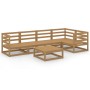 Muebles de jardín 6 piezas marrón miel madera maciza de pino de , Conjuntos de jardín - Ref: Foro24-3075562, Precio: 385,30 €...