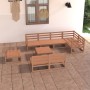 Muebles de jardín 9 piezas marrón miel madera maciza de pino de , Conjuntos de jardín - Ref: Foro24-3075632, Precio: 588,59 €...