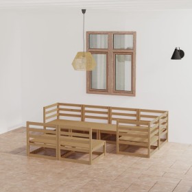 Muebles de jardín 7 piezas marrón miel madera maciza de pino de , Conjuntos de jardín - Ref: Foro24-3075607, Precio: 446,38 €...