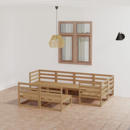 Muebles de jardín 7 piezas marrón miel madera maciza de pino de , Conjuntos de jardín - Ref: Foro24-3075607, Precio: 446,38 €...