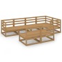 Muebles de jardín 7 piezas marrón miel madera maciza de pino de , Conjuntos de jardín - Ref: Foro24-3075607, Precio: 446,38 €...