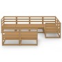 Muebles de jardín 7 piezas marrón miel madera maciza de pino de , Conjuntos de jardín - Ref: Foro24-3075607, Precio: 446,38 €...