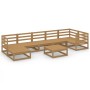 Muebles de jardín 8 piezas marrón miel madera maciza de pino de , Conjuntos de jardín - Ref: Foro24-3075702, Precio: 540,30 €...