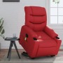 Sillón reclinable de masaje de pie cuero artificial rojo en Sillones | Comprar online en Foru.es
