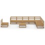 Muebles de jardín 9 piezas marrón miel madera maciza de pino de , Conjuntos de jardín - Ref: Foro24-3075782, Precio: 588,59 €...