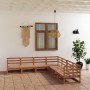 Muebles de jardín 7 piezas marrón miel madera maciza de pino de , Conjuntos de jardín - Ref: Foro24-3075827, Precio: 446,38 €...