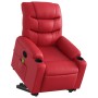 Sillón reclinable de masaje de pie cuero artificial rojo en Sillones | Comprar online en Foru.es