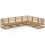 Muebles de jardín 6 pzas y cojines marrón miel madera pino de , Conjuntos de jardín - Ref: Foro24-3075737, Precio: 420,81 €, ...