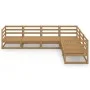 Muebles de jardín 6 pzas y cojines marrón miel madera pino de , Conjuntos de jardín - Ref: Foro24-3075737, Precio: 414,49 €, ...