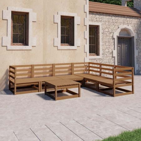 Muebles de jardín 7 piezas marrón miel madera maciza de pino de , Conjuntos de jardín - Ref: Foro24-3075742, Precio: 445,00 €...