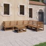 Muebles de jardín 7 piezas marrón miel madera maciza de pino de , Conjuntos de jardín - Ref: Foro24-3075742, Precio: 445,00 €...