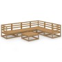 Muebles de jardín 7 piezas marrón miel madera maciza de pino de , Conjuntos de jardín - Ref: Foro24-3075742, Precio: 445,00 €...