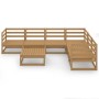 Muebles de jardín 7 piezas marrón miel madera maciza de pino de , Conjuntos de jardín - Ref: Foro24-3075742, Precio: 445,00 €...