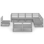 Muebles de jardín 9 piezas gris madera de pino maciza de , Conjuntos de jardín - Ref: Foro24-3075806, Precio: 586,63 €, Descu...