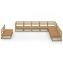 Muebles de jardín 10 pzas y cojines marrón miel madera pino de , Conjuntos de jardín - Ref: Foro24-3075867, Precio: 655,01 €,...