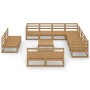 Muebles de jardín 12 piezas marrón miel madera maciza de pino de , Conjuntos de jardín - Ref: Foro24-3075892, Precio: 838,08 ...