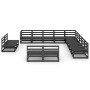 Juego de muebles de jardín 13 pzas madera maciza de pino negro de , Conjuntos de jardín - Ref: Foro24-3075908, Precio: 936,23...
