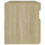 Mesita de noche con luces LED contrachapada Sonoma 60x35x40 cm de , Mesitas de noche - Ref: Foro24-3082780, Precio: 49,88 €, ...