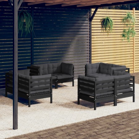 Muebles de jardín 8 pzas con cojines antracita madera de pino de , Conjuntos de jardín - Ref: Foro24-3096062, Precio: 766,87 ...