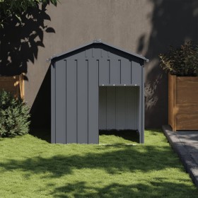 Caseta perros con tejado acero galvanizado gris 117x103x123cm en Casetas para perros | Comprar online en Foru.es