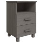 Mesita de noche HAMAR madera pino maciza gris claro 40x35x62 cm de vidaXL, Mesitas de noche - Ref: Foro24-340415, Precio: 72,...