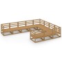 Juego de muebles de jardín 10 piezas madera maciza de pino de , Conjuntos de jardín - Ref: Foro24-3075997, Precio: 716,22 €, ...