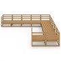 Juego de muebles de jardín 10 piezas madera maciza de pino de , Conjuntos de jardín - Ref: Foro24-3076007, Precio: 716,22 €, ...