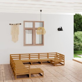 Juego de muebles de jardín 11 piezas madera maciza de pino de , Conjuntos de jardín - Ref: Foro24-3076047, Precio: 770,77 €, ...