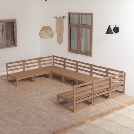 Juego de muebles de jardín 9 piezas madera maciza de pino de , Conjuntos de jardín - Ref: Foro24-3076142, Precio: 605,34 €, D...